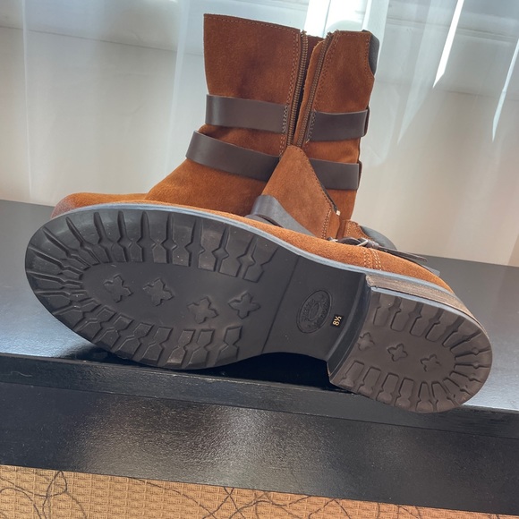 Steve Madden Dormaa Cognac Sue Leather Suede boots size 8.5 NIB - Picture 4 of 9